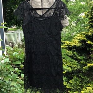 MinkPink Black Lace Dress with Slip